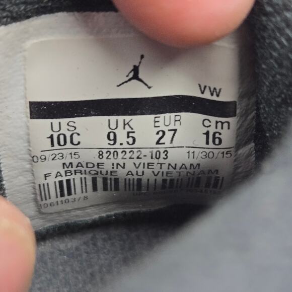 Jordan 2 Retro BT Wing It White Black Casual Daily Sneakers Kids 10c 820222-103 - Picture 12 of 12